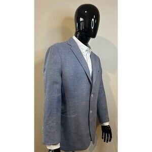 Suitsupply "Havana Patch" Linen/Cashmere/Silk/Wool USA 46 Blazer Slim Cut Italy